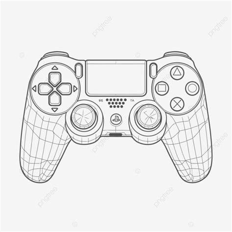 Playstation Controller Sketch Template Vector Drawing File Outline, Game Controler Drawing ...