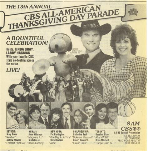 1983 CBS TV Thanksgiving Day Parade ad | What's on TV? | Pinterest ...