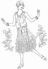Flapper Coloring Pages For Adults Sketch Page sketch template