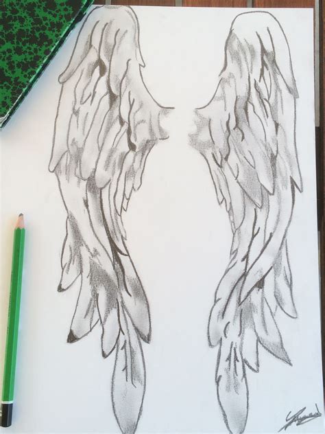 Pencil Drawings Of Angel Wings