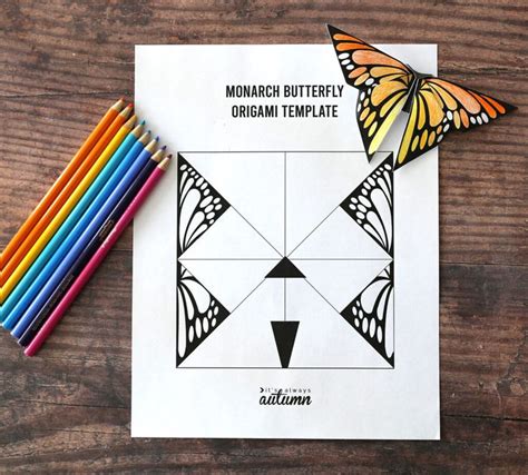 Origami Butterfly Printable Templates | Origami butterfly, Butterfly printable template, Paper ...