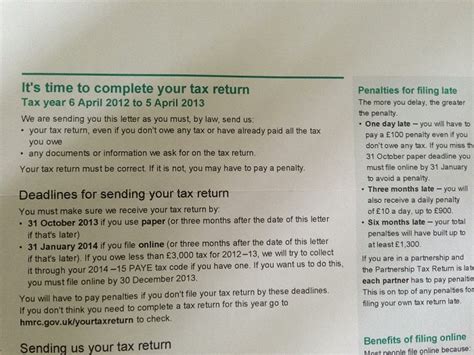 HMRC Self Assessment – Notice to complete a tax return | Accountant in ...