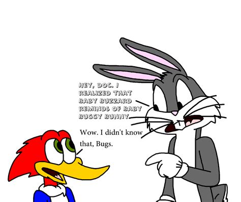 Bugs realizes about Woody Woodpecker cartoon by Ultra-Shounen-Kai-Z on DeviantArt