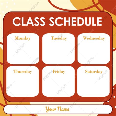 Weekly Schedule Clipart