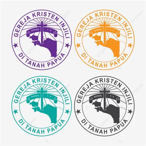 Gki Logo Stamp On Papua Land, Gki Logo, Papua, Country PNG and Vector with Transparent ...