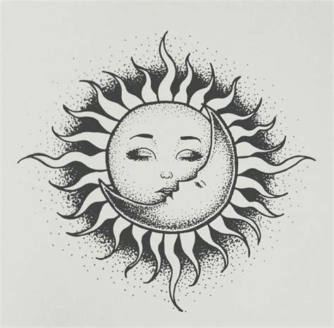 sun and moon - Mélanie RAT - #Mélanie #moon #RAT #Sun | Sun tattoos, Moon sun tattoo, Moon tattoo