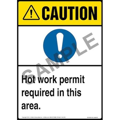 Hot Work Permit Required Sign