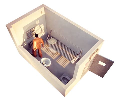 Prison, Cell of a North Siberian Penitentiary, Kharp Prison. Aleksei Navalny Stock Illustration ...