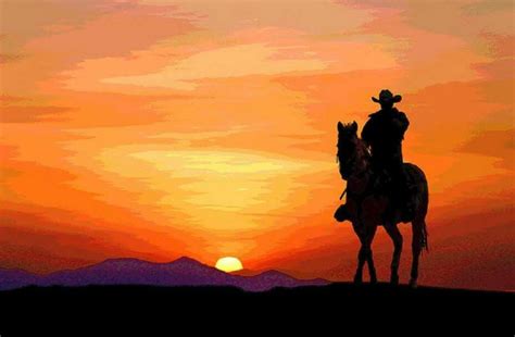 Sunrise | Cowboy pictures, Horse silhouette, Cowboy art