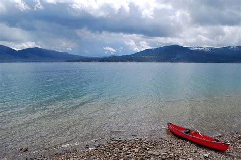 outside of the bubble: Canoe on Flathead Lake