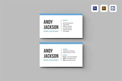 25+ Best Modern Business Card Templates 2021 (Word + PSD) | Design Shack Business Card Graphic ...