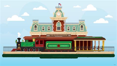 45th Anniversary Wallpaper: Walt Disney World Railroad Train Station ...