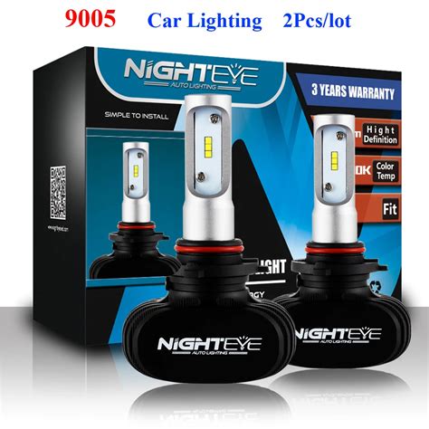 NIGHTEYE Super Bright Led Car Headlights 9005 50W 8000lm Auto Front ...