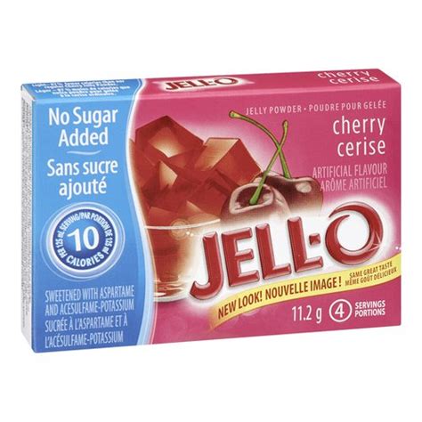 Jell-O - No Sugar Added Cherry Jelly Powder