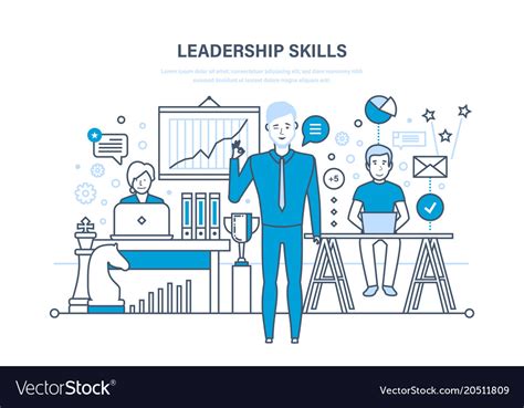 Leadership skills development Royalty Free Vector Image