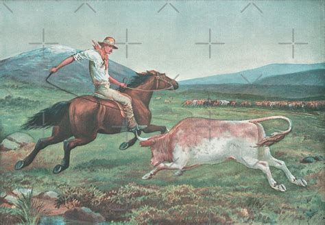 "Cattle Mustering Australia Vintage Print" by karwilbedesigns | Redbubble