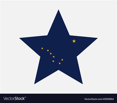 Alaska usa star flag Royalty Free Vector Image