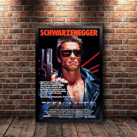 The Terminator Movie Poster Framed and Ready to Hang. | Etsy