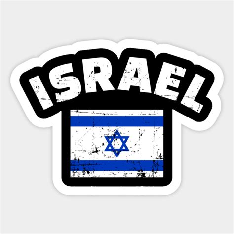 Israel flag - Israel - Sticker | TeePublic