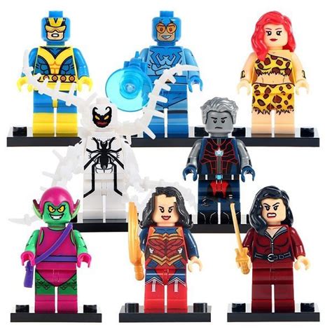 8pcs Set Giganta Blue Beetle Anti Venom Lego Toys Superhero Minifigure - Figures