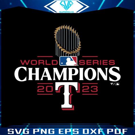 Texas Rangers 2023 World Series Champions Official Logo SVG