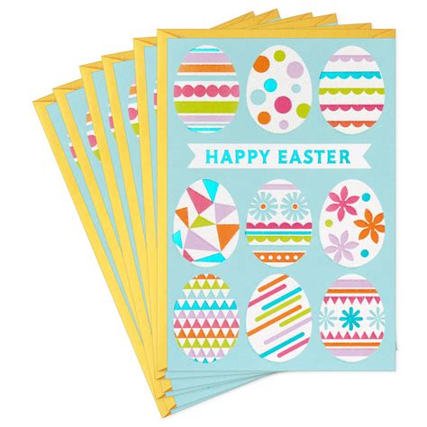 Colorful Patterned Eggs Easter Cards, Pack of 6 - Boxed Cards | Hallmark