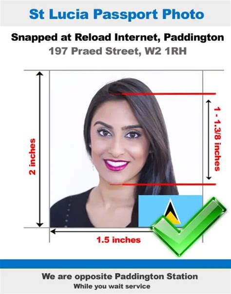 St Lucia Passport Photo and Visa Photo snapped in Paddington, London