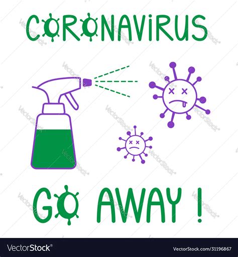 Coronavirus go away poster for motivation Vector Image