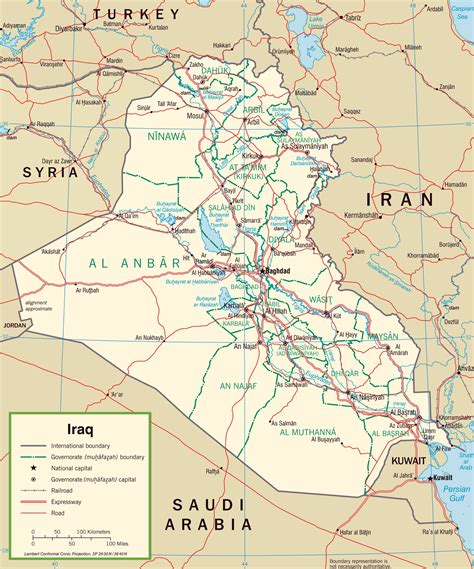 Iraq political map