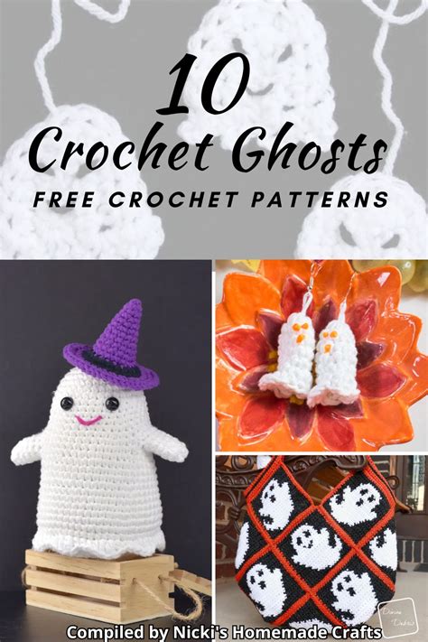 10 Quick and Easy Free Crochet Ghost Patterns - Nicki's Homemade Crafts