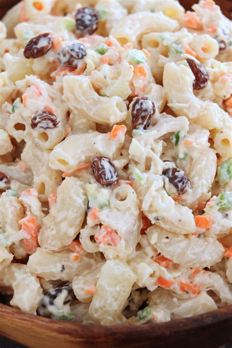 Easy Chicken Macaroni Salad - Foxy Folksy