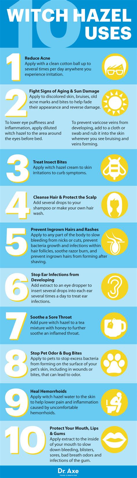 10 Uses For Witch Hazel Infographic – NaturalON - Natural Health News ...