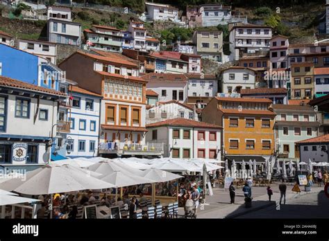 Cafes and Restaurants; Cudillero; Asturias; Spain Stock Photo - Alamy