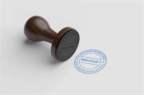 Premium PSD | Rubber stamp logo mockup