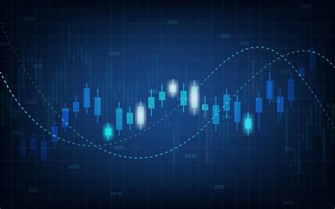 Trading background with candlestick chart and dotted line. 2713658 ...