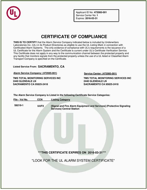 UL Certificate