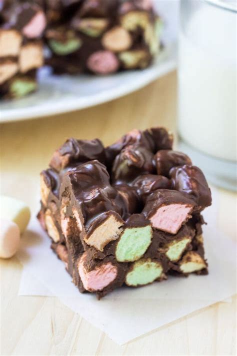 Chocolate confetti squares are an easy, retro dessert with only 4 ingredients. Soft & chewy with ...