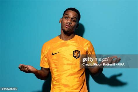 Jurrien Timber of Netherlands poses during the official FIFA World... News Photo - Getty Images