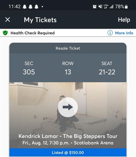 selling 2 tickets kendrick lamar tonight show toronto. price is ...