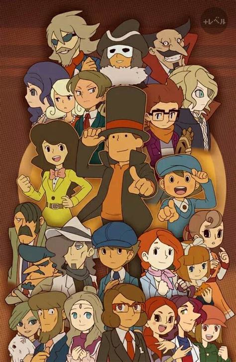 Professor Layton characters ^.^ | Professeur layton, Professeur, Pokémon