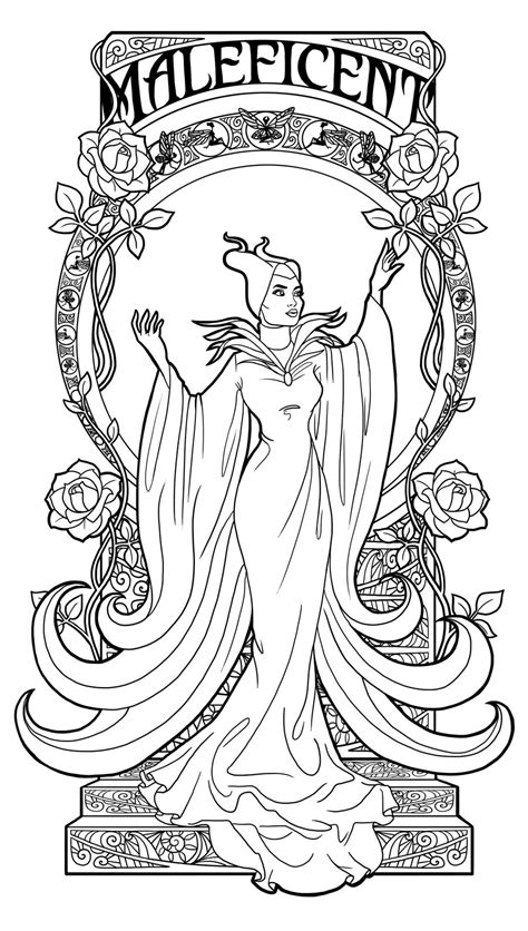 Maleficent Disney Villains Coloring Pages Hard Coloring Disney | The ...