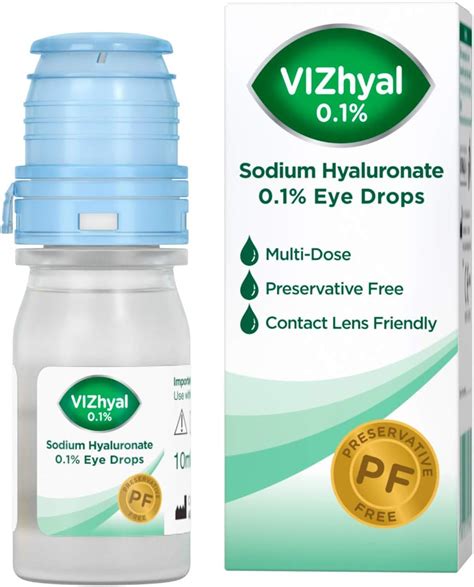 VIZhyal 0.1 Sodium Hyaluronate Eye Drops: Amazon.co.uk: Health & Personal Care