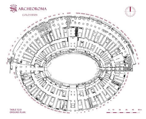 Ground plan of the Colosseum (Flavian Amphitheatre) | ArcheoRoma