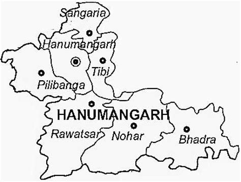 Hanumangarh District Guide Map Rajasthan- Hanumangarh District Tourism Climate Details