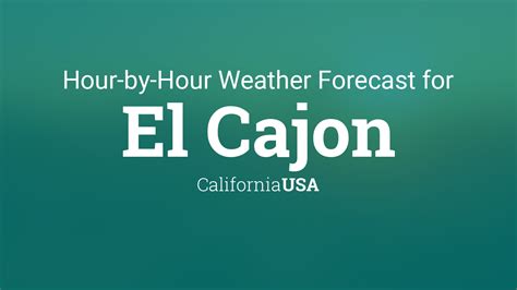 Hourly forecast for El Cajon, California, USA