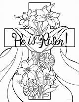 He is Risen 2 Easter Coloring Pages For Children  Etsy sketch template