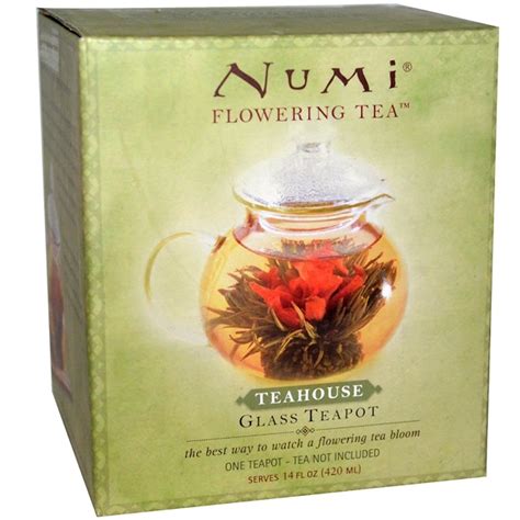 Numi Tea, Flowering Tea, Teahouse, Glass Teapot, Serves 14 fl oz (420 ml) - iHerb.com