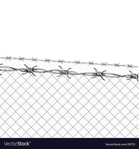 Barbed wire fence Royalty Free Vector Image - VectorStock