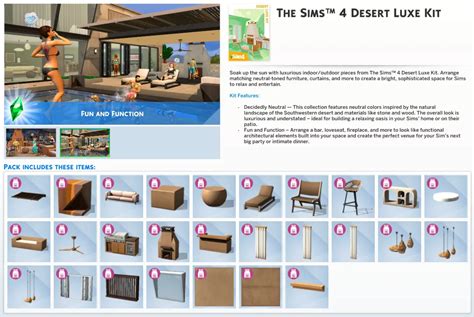 The Sims 4 Desert Luxe Kit - The Sim Architect