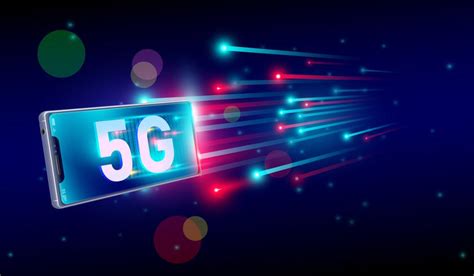 5G internet fastest connection with smartphone concept, 5th generation of internet , speed of 5G ...